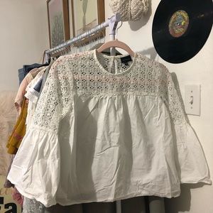 Who What Wear Statement Sleeve Blouse